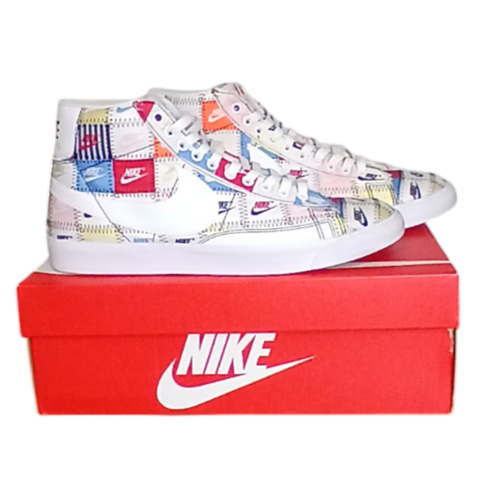 Nike Blazer Mid Patchwork Multicolor Off White Bl… - image 1